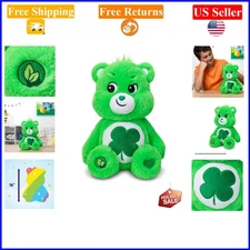 14-Inch Good Luck Bear Plush Stuffed Animal for Kids, Green, Soft & Cuddly