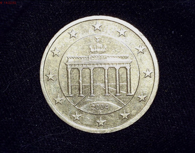 256 World (European un-Germany) cirkul 50 cnt coin Brandenburg Gate (STUTTGART )