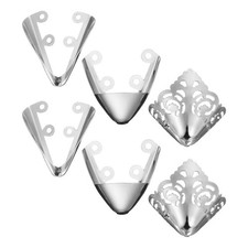 3 Pair High Heel Toe Protection Metal Shoes Pointed Cap Cover Silver Tone