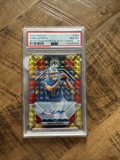 2023 Mosaic Sam Laporta Auto Fusion Red & Yellow Choice PSA 8
