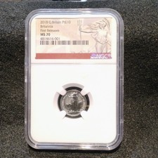 GREAT BRITAIN ~ 2018 ~ 10 POUNDS ~ PLATINUM ~ 1/10oz ~ NGC MS70 FIRST RELEASES 3597.90 per troy oz