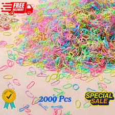 Toddler Hair Ties 2000Pcs Small Elastic Rubber Bands Baby Girls Kids Colorful US