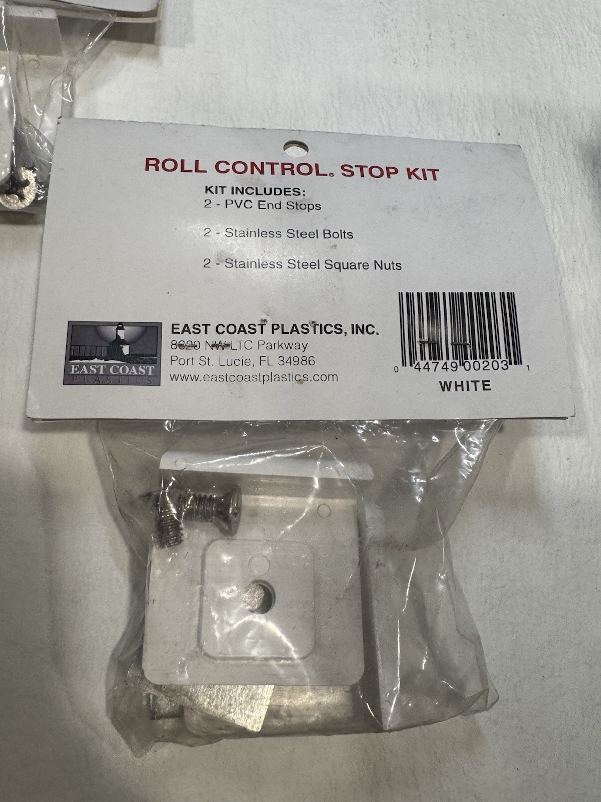 1 (one) Roll Control End Cap Stop Kit, Scuba Tank Rack Holder Cylinder Free Ship