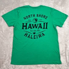 T&C Surf Designs Hawaii Shirt Mens Medium Green North Shore Haleiwa Short Sleeve