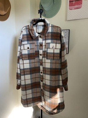 Vigoss Button-Up Shacket Women Coat Large