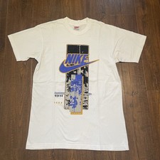 Vintage Nike T-Shirt Rare Graphic Orange Tag 1990s Made In USA
