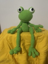 handmade crochet stuffed animals Green Frog