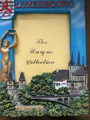 Luxembourg Resin 3D PHOTO FRAME European Travel Decor Pre-Owned