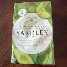 Jabón en barra de baño nutritivo de aloe y aguacate YARDLEY LONDON (4 barras) - NUEVO