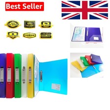 Image of Assorted Pack of 6 A4 2-Ring Frosted Binders with 38mm Capacity