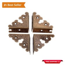 4Pc Antique Bronze Retro Corner Protectors - Stylish Edge Guards for Furniture