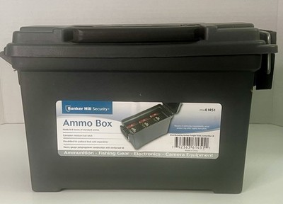 Ammo Box Bunker Hill Security  Holds 6-8 Boxes of Standard Ammo Gray
