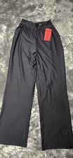 SPANX Womens Black Wide Leg Pull On Pants Siz...