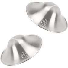 The Original Silver Nursing Cups - X-L Size Nipple Shields for Nursing Newborn,