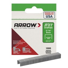 Arrow 215 JT21 Thin Wire Staples for Staple Guns and Staplers, Use for Uphols...