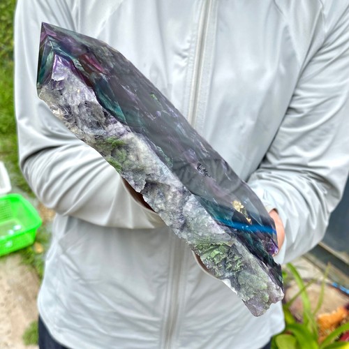 2.6LB Large Natural colored fluorite crystal obelisk healing specimen - Picture 12 of 12