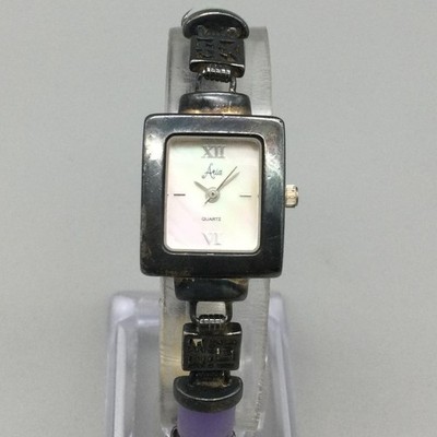 Aria Womens Watch 18mm Sterling Silver Multi Stone Band New  display picture 3
