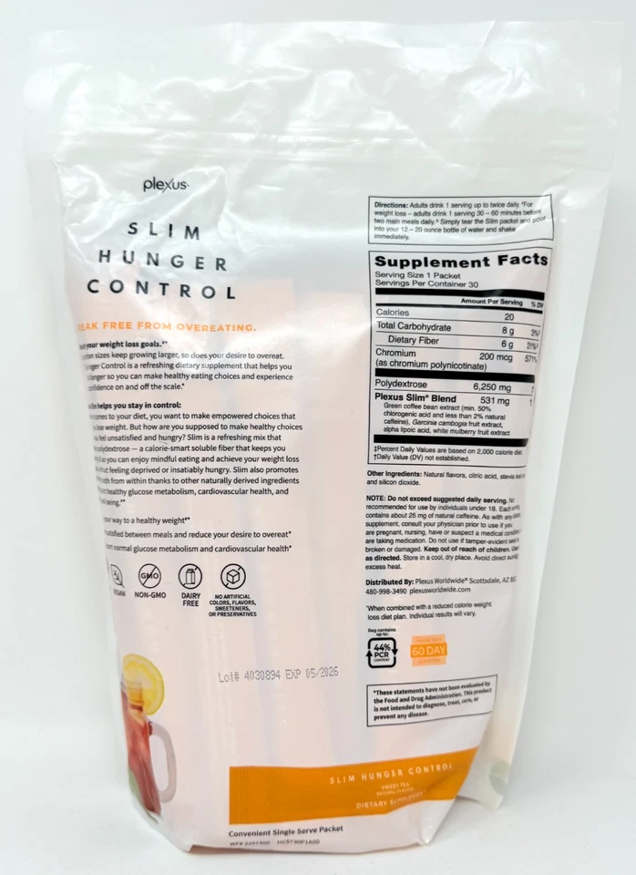 Plexus Slim Hunger Control 30 Single Serving Packets CHOOSE FLAVOR | EXP 5/2026+ - Image 2 of 4