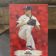 Topps Stadium Club 2025 Max Fried Red Foil #121 Yankees MLB Baseball Card
