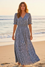 Baltic Born NEW! maxi asymetrical summer dress Large feminine coquette