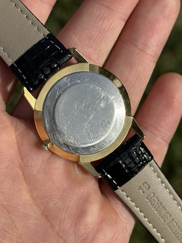 60s Ultra Thin Universal Geneve Manual w/Linen Dial Mens Watch Cal. 1-42 Swiss - Picture 3 of 7