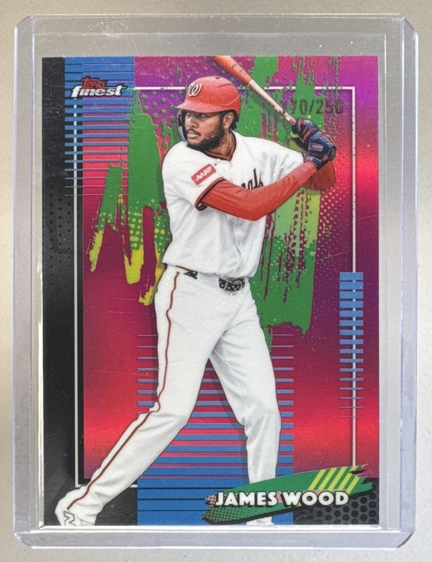 James Wood 2026 Topps Finest #83 Pink Refractor /250