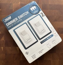 Feit Electric Dimmer Switch 2 Pack Single or 3-Way 689406 LED Compatible New Box