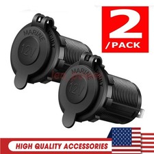 For 12V Car Marine ATV 2 Pieces Cigarette Lighter Power Plug Socket