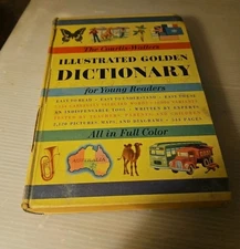 Vintage 1951 Curtis-Watters "Illustrated Golden Dictionary" For Young Readers HC