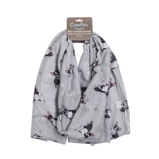 Boston Terrier Dog Lover Scarf - Year-round scarf, Lightweight material, 67"