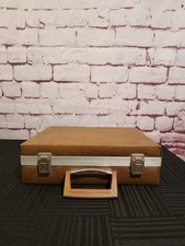 Vintage Cassette Tape Storage Case Briefcase Style – Brown, Holds 30 Tapes
