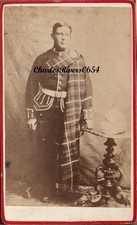 MILITARY CDV UNIFORM OF SEAFORTH HIGHLANDERS, POSSIBLY IN EGYPT TARTAN