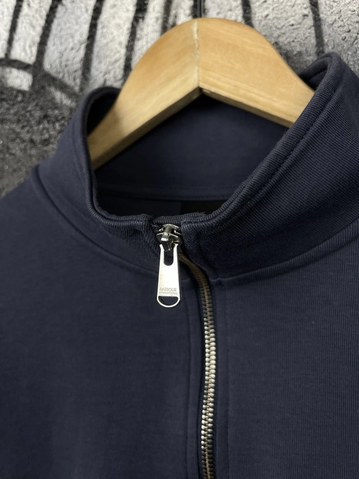 Sudadera Barbour International Sprint Media 1/4 Cremallera Índigo Para Hombre Talla Grande Foto 2 de 4
