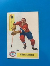 58/59 Parkhurst #5 Albert Langlois Montreal Canadiens RC NM