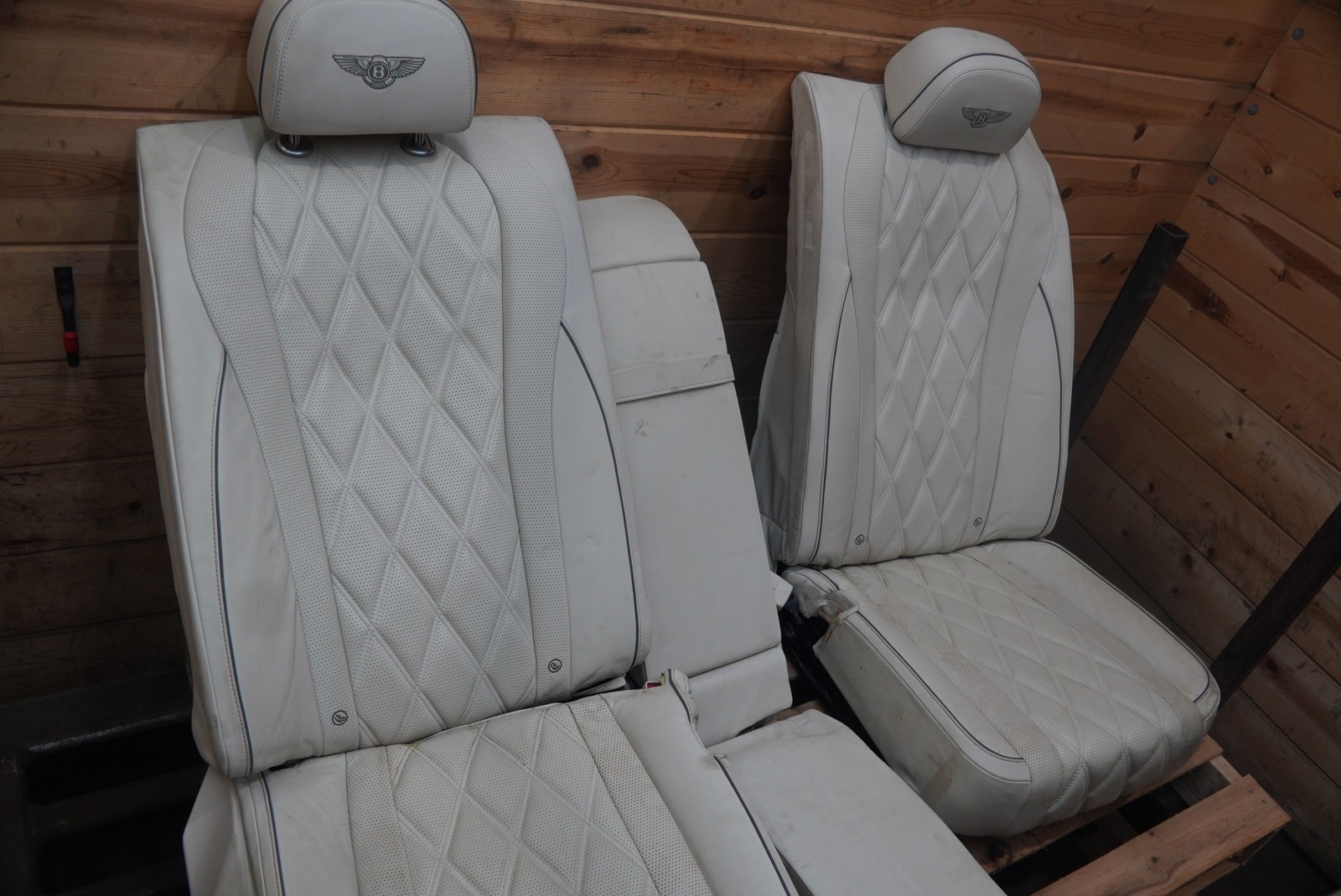 Set Front Rear Seat Console Assembly Leather Heated OEM Bentley Flying Spur 2014