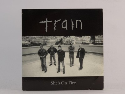 TRAIN SHE'S ON FIRE (E64) 1 Track Promo CD Single including Card Sleeve COLUMBIA