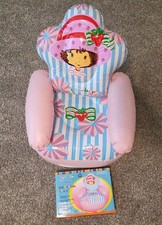 NOS PINK STRAWBERRY SHORTCAKE CHILDS INFLATABLE BLOWUP CHAIR SEAT W/BOX