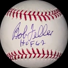 Bob Feller Single Signed Baseball HOF 62