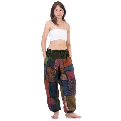 My Thai Pants: Patchwork Jeans Haremshose Aladinhose Hippie Harem Hose Pumphose