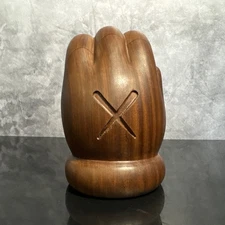KAWS : GISWIL MORE GALLERY Event Invitation - Wooden Hand Iconic Motif 2016 RARE