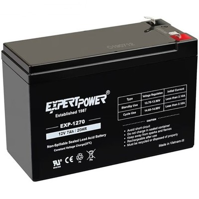 ExpertPower EXP1270 12V 7Ah SLA Rechargeable Battery F1 Terminal AGM VRLA New