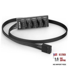 VWEICYY Fan Hub,Compatible 3PIN/4PIN PC Fan Splitter.PWM Fans Hub for Desktop