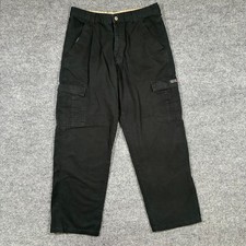 Wrangler HERO Mens Cargo Pants Size 32x32 Black Straight Leg Utility Workwear