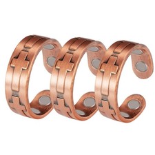 3PCS Pure Copper Magnetic Rings for Women Men, Magnetic Rings Magnets, Jewelr...