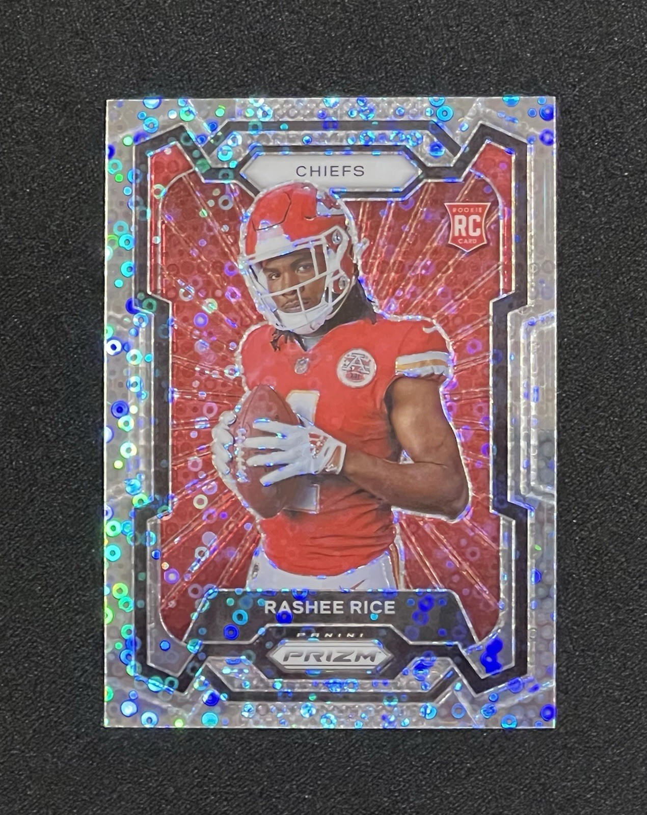 2023 Panini Prizm #326 Rashee Rice Rookie Variation No huddle Prizm SP Chiefs RC