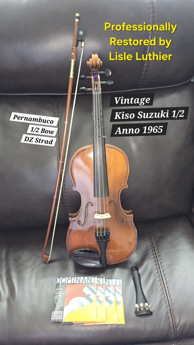 Kiso Suzuki Violin 1/2 Size, Antonius Stradivarius 1720 Copy, Anno