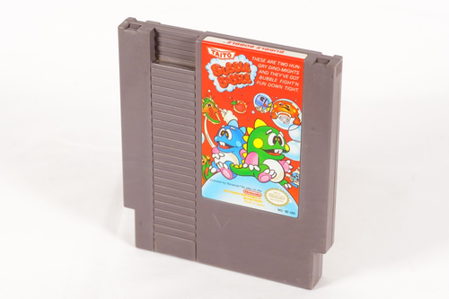 Taito Bubble Bobble Nintendo NES Game Cartridge Japan Rev-A Original NES 1st - Afbeelding 2 van 6