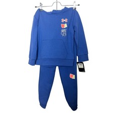 NWT UNDER ARMOUR Hoodie Sweatshirt Jogger Pants Set Boy  s Sz 4 Blue