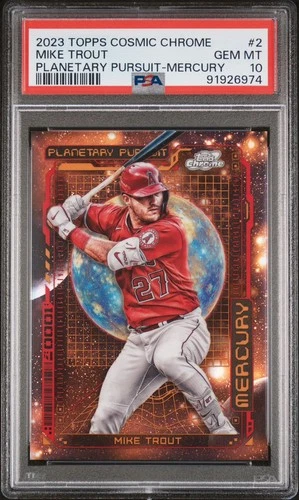 2023 Topps Cosmic Chrome - Planetary Pursuit Mike Trout #PPM-2 Mecury PSA 10!