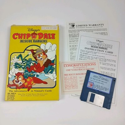 Chip 'n Dale Rescue Rangers IBM TANDY PC Computer Game 3.5'' Disk